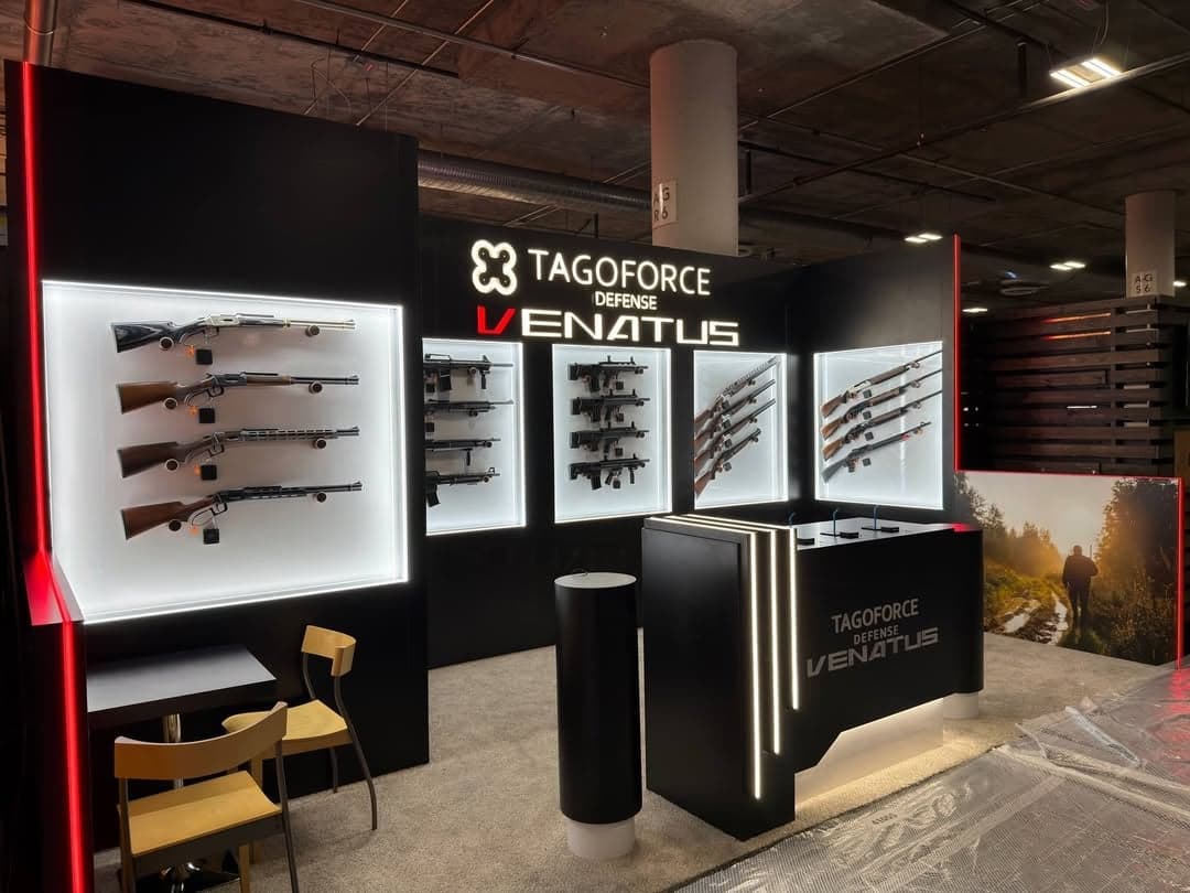 TAGOFORCE Defense (VENATUS) — Illuminated Firearms Display Booth 3